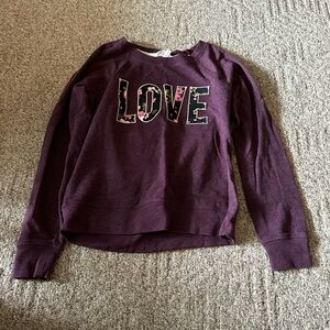 Victoria's Secret Purple Love Print Sweater